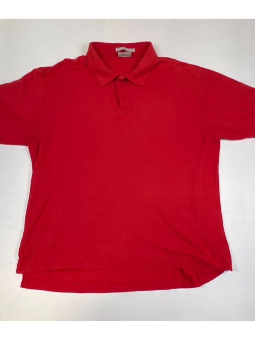 Vintage Levi's Men XL Red Short Sleeve Polo Shirt Cotton Blend 80s